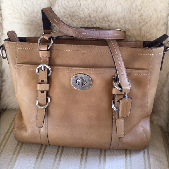 Coach Handbags - Coach satchel leather handbag .